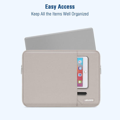 MOSISO Laptop Case 16 inch, 15-15.6 inch Laptop Sleeve Compatible with MacBook Pro 16 M4 M3 M2 M1, HP Acer Dell Lenovo ASUS Notebook, Polyester Vertical Computer Sleeve Bag with Pocket, Stone Gray