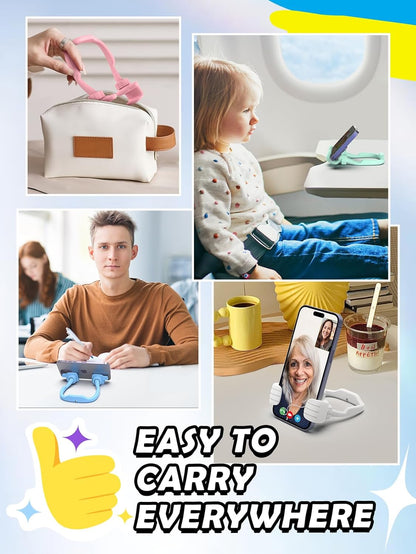 Dad Gifts for Fathers Day from Daughter Son Cell Phone Stand: 4 Pack UPGRADE Adjustable Thumbs Up Lazy Phone Holder for Desk Fun Birthday Gifts for Grandma Teens Girls Boys Adults Husband from Wife
