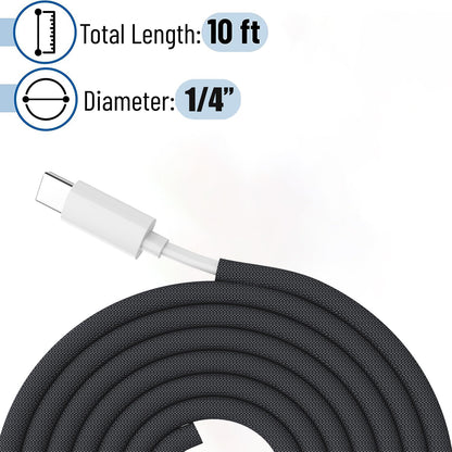 Cord Protectors from Pets No Chew, 1/4 inch 10ft Wire Protector Cord Covers for Pets, Flexible Cable Sleeve Cord Management for TV/Computer/Electric Wires/Phone Charging Cables