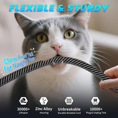 Travel Essentials 240W USB C Cable,4 in 1 Charging Cable Fast Charging Cords with E-Mark Chip,Multi USB Cable for iPhone 16 15 iPad MacBook Pro Air Samsung S25 Switch