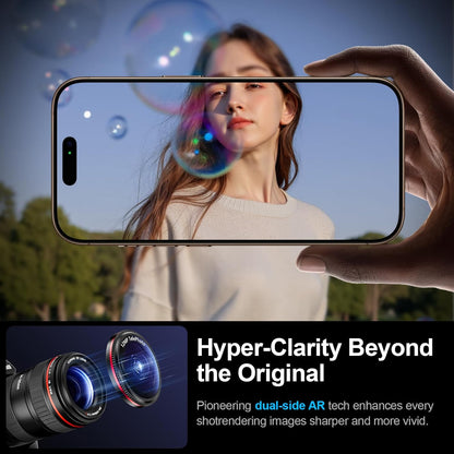 X-it 2 Pack Camera Lens Protector, Shatterproof Anti-Scratch Ultra HD Camera Protector, Anti-Glare Tempered Glass Lens Protector for iPhone 16 Pro Max/16Pro/15 Pro Max/15Pro/14 Pro Max/14Pro,Black Red