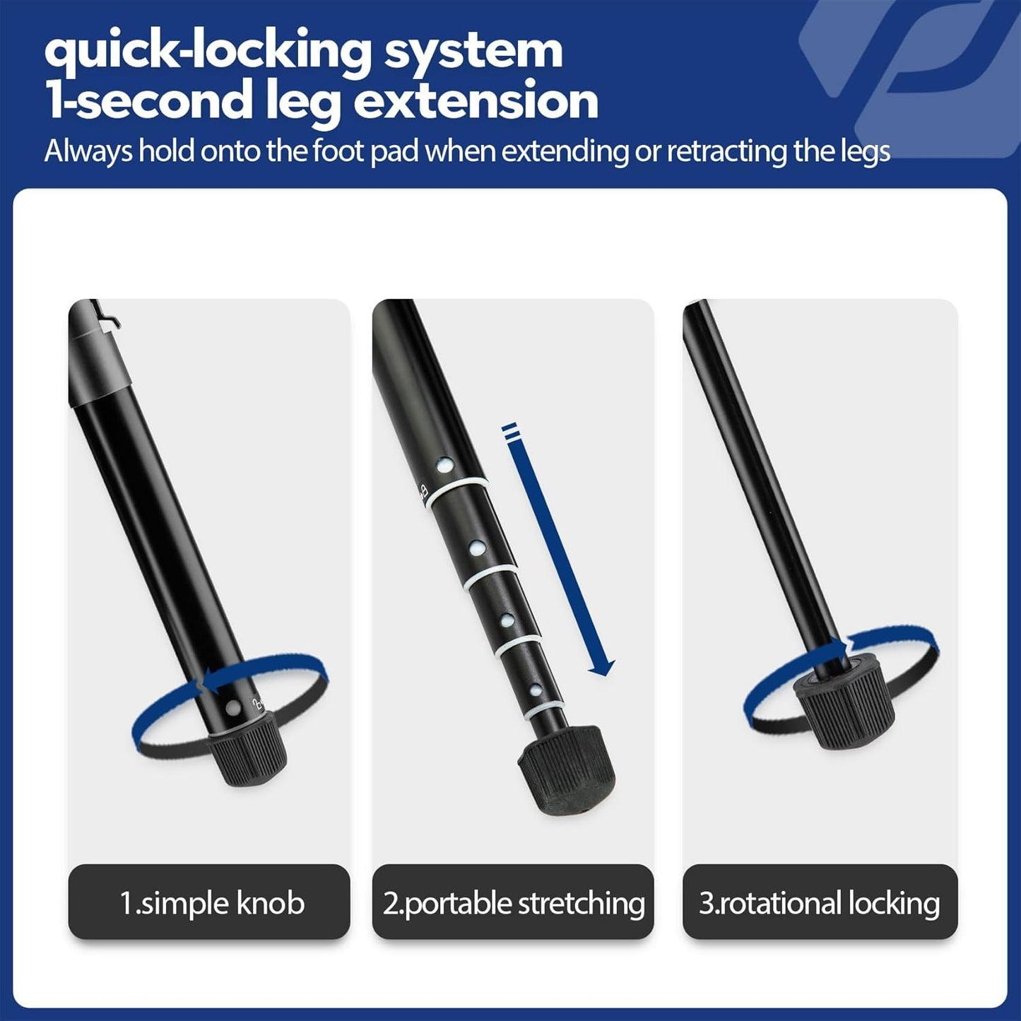 Fotopro Mini Tripod with Ball Head Phone Mount Detachable Selfie Stick Folded only 8.6" Max Load up to 6.6 lbs FY-810 Black