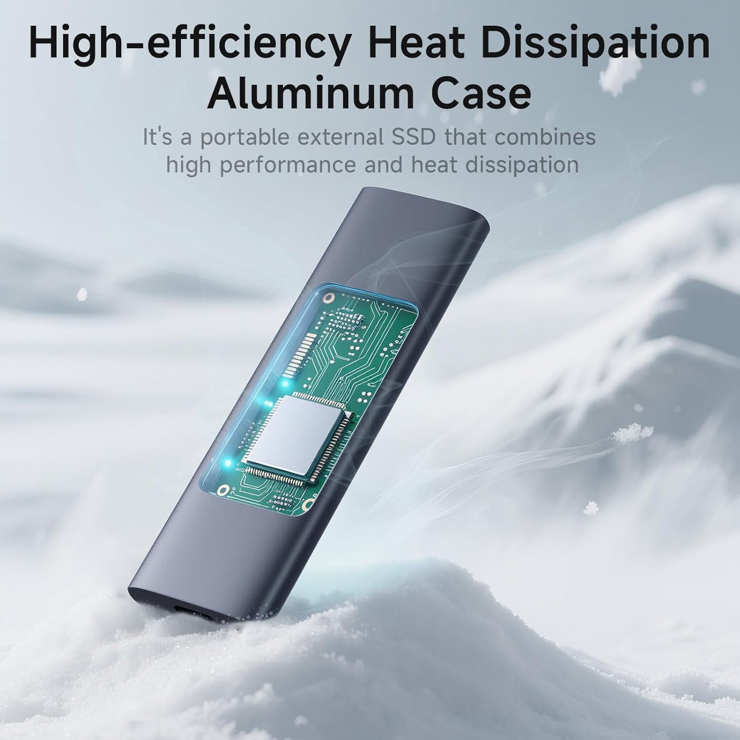 fanxiang 2TB External SSD - Portable SSD External Solid State Drive, 1000MB/s,USB 3.2 Gen2 Type-C, Aluminum Alloy, External Hard Drive for iPhone15/16,Android, Mac, Windows -PS1008