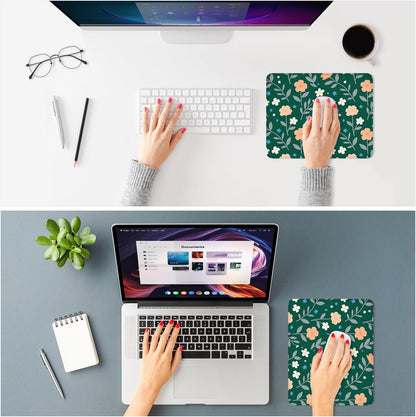 ITNRSIIET Mouse Pad Non-Slip Rubber Base Smooth Surface Stitched Edges Waterproof Durable Compatible with All Mice for Office & Gaming, Desk Accessory, 10.2x8.3x0.12 inch, VintageBloom