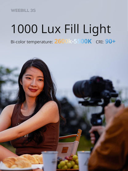 ZHIYUN Weebill 3S [Official] Gimbal Stabilizer for DSLR and Mirrorless Camera Canon/Nikon/Sony/Panasonic/Fujifilm,Fill Light,Native Vertical Shooting