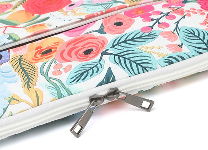 Canvaslove Floral Pattern Laptop Sleeve Case Cover with Pocket for MacBook Pro 14 inch and 14 inch-14.4 inch HP, Lenovo, Dell, ASUS, Acer Notebook Computer
