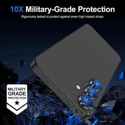 for Samsung Galaxy S24 FE Camera Lens Protector, Individual Metal Ring Tempered Glass Lens Cover, [Strong Adsorption] Scratch Resistant Ultra-Thin HD Clear Lens Cover, 1 Set-Black Ring