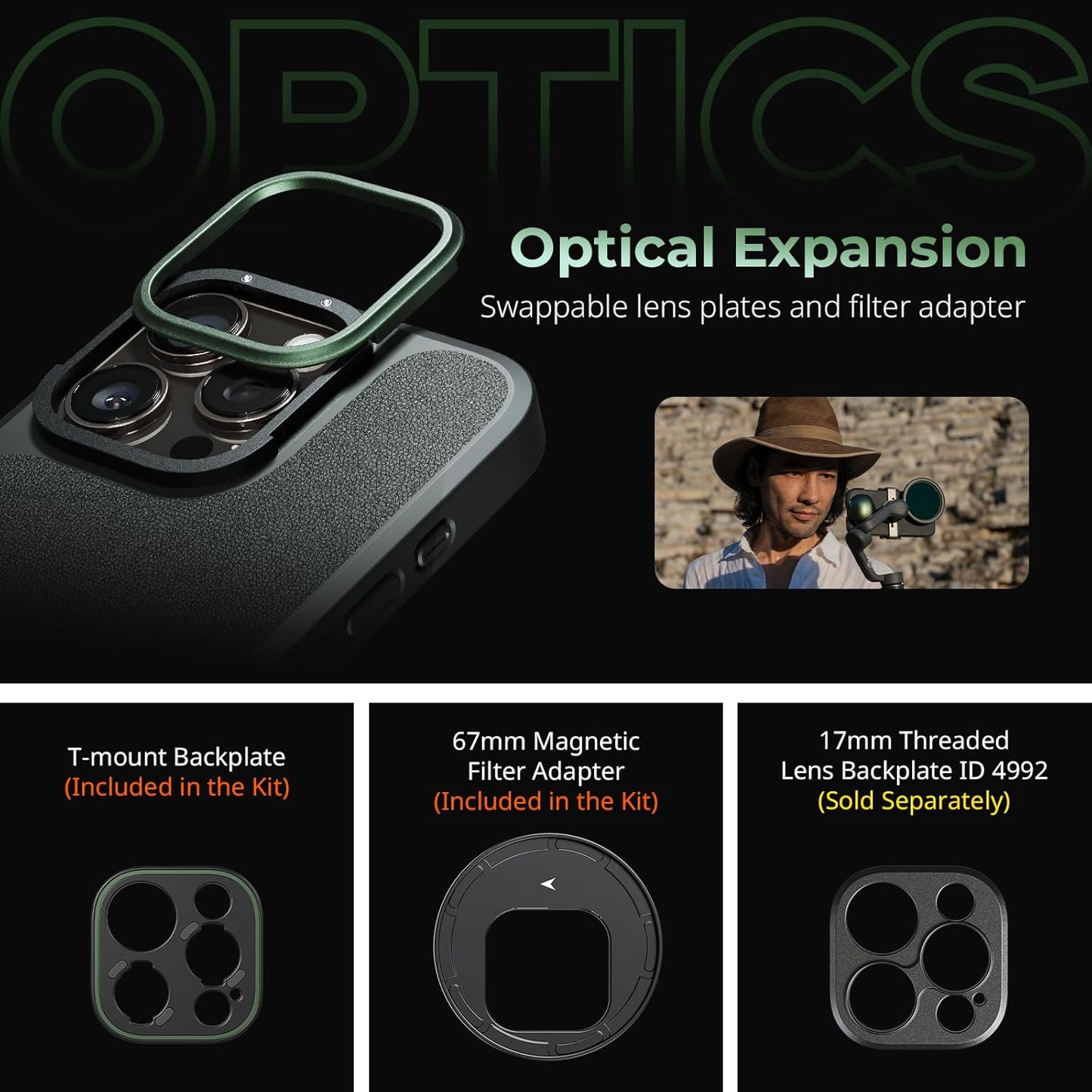 SmallRig x Brandon Li Mobile Video Kit Only for iPhone 16 Pro, Phone Cage with Lightweight Phone Case Kit, Rotatable Wireless QR Handles, 67MM Magnetic VND Filter Kit, Support for MagSafe - 5002