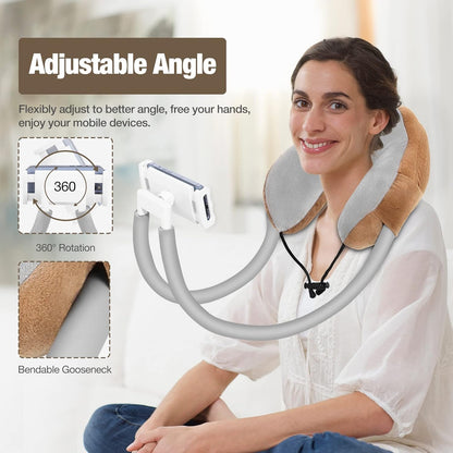 MoKo Neck Phone Holder, Lazy Gooseneck Phone Pillow Holder Bracket, 360° Rotate Phone Tablet Stand for 4"-11" Device, fits iPhone 16/Pro/Pro Max/Plus, iPhone 15/Pro/Pro Max/Plus, iPhone 14/Pro/Pro Max