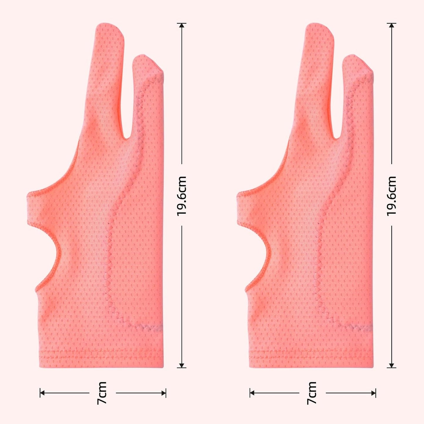 Drawing Glove Right Left Hand [Pink 2Pack] Palm Rejection Glove for iPad Surface Tablet,Graphic Tablet, Graphics Monitor Digital Art Sketching, Inking, Coloring Two Finger Artist Gloves