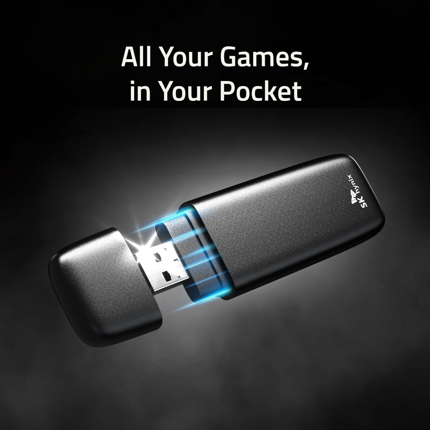 SK hynix Tube T31 2TB Stick Type SSD with DRAM | up to 1000MB/s | 10 Gbps | USB-A 3.2 Gen2 | External Solid State Flash Drive Compatible with Mac, Window PC, Gaming Console