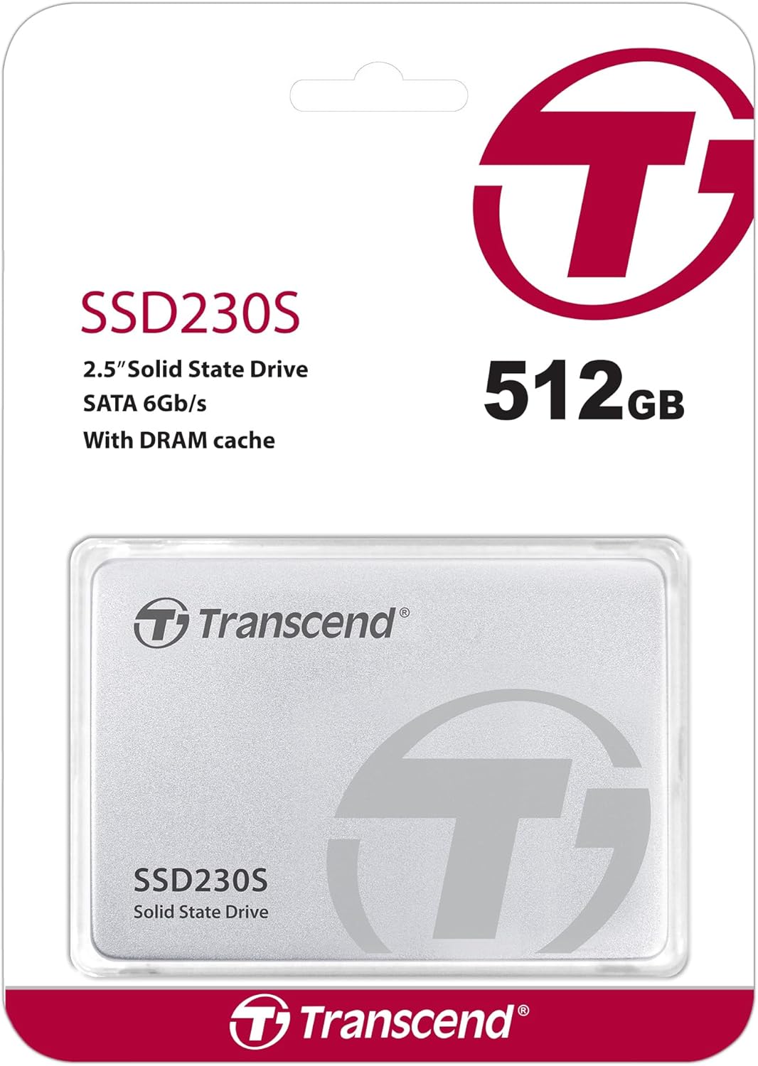 Transcend 512GB SATA III 6Gb/s SSD230S 2.5” Solid State Drive TS512GSSD230S,Silver