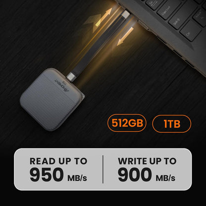 MMOMENT 1TB Magnetic External Portable SSD – 950MB/s Read – for ProRes 4K – Phone SSD Compatible with MagSafe, USB-C, USB-A, iPhone 15/16, Mac, PC (MU P100)