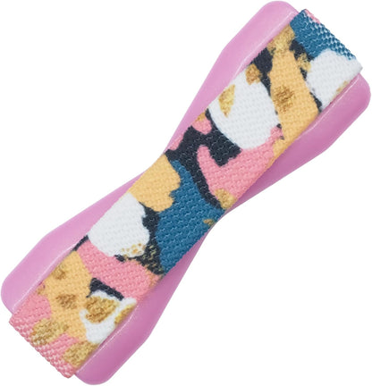 LOVEHANDLE Universal Phone Grip for Smartphones & Mini Tablets - Phone Holder for Hand - Wireless Charging Compatible - Made in The USA - Abstract Pink