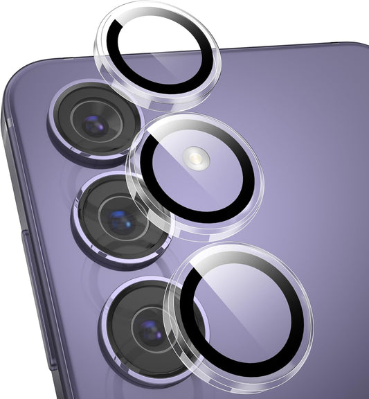 YWXTW Camera Lens Protector for Samsung Galaxy S24 Plus Accessories, 9H Tempered Glass Ultra HD Individual Ring Camera Cover Screen Protector for S24 Plus, Case Friendly (Clear)