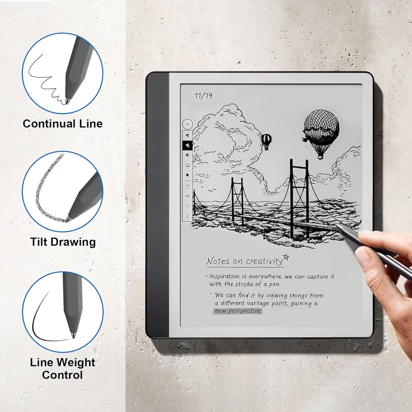 No Wore Out Titanium Alloy Replacement Fine Tips 1 Pcs & 10 Pcs Soft Felt Nibs Combo Set fit for Kindle Scribe Basic and Premium Pens Digital Pen, Smooth Ballpoint Note Taking Backup Nibs
