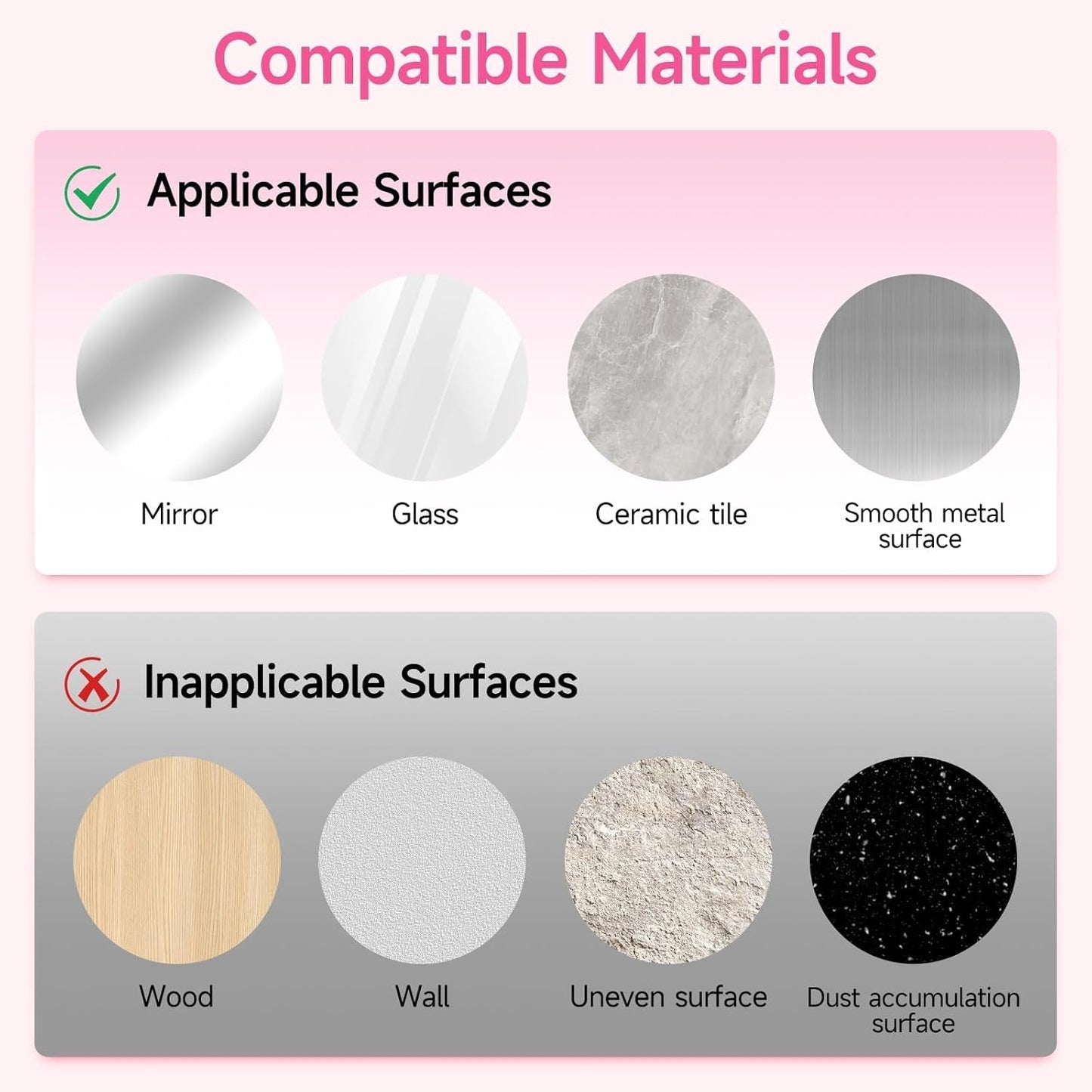 Silicone Suction Cup Phone Case Mount Double Sided, Phone Accessories Hands-Free Strong Grip Holder for Selfies and Videos, Silicon Phone Stand for iPhone and Android Translucent