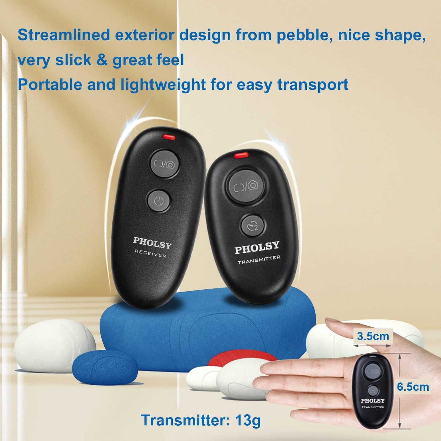 PHOLSY Camera Remote Shutter Release P6 Wireless Remote Control for Panasonic Lumix S5 S1 G95 G91 G90 FZ10002 G9 GH5 GH6 G85 G81 GX8 GX7 GH4 GH3 FZ2500 FZ2000 FZ1000 FZ300 FZ200 DMW-RSL1 RS2