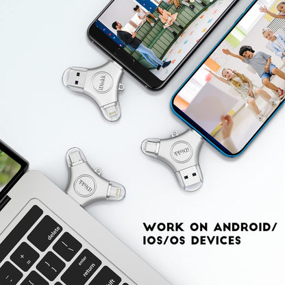 iDiskk 512GB App-le MFI Certified Photo Vault for iPhone USB Storage FlashDrive for USB-C iPad Android Samsung for iPhone 16/15/14/13/13 pro/12/12 pro/11 Pro/XR/X,Photo Stick for Computer MacBook