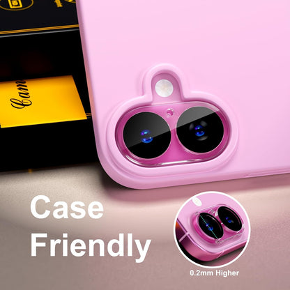 beuxece for 6 Pack iPhone 16 / iPhone 16 Plus Camera Lens Protector [Drop Protection] [Case Friendly] [Easy Installation] 9H Tempered Glass Camera Screen Protector Cover Accessories, Clear