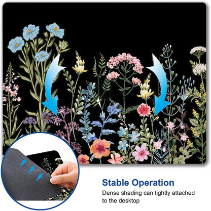 Mouse Pad, Premium-Textured Mouse Mat, Non-Slip Rubber Base Mousepad for Laptop, Computer & PC,9.5×7.9 in,Weeds