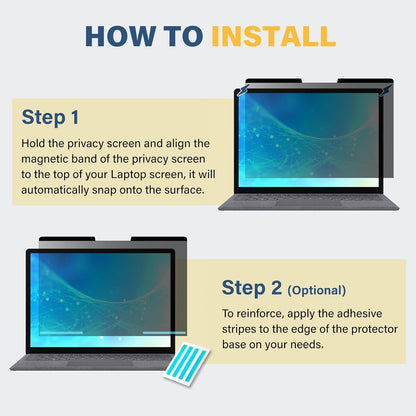 SenseAGE Magnetic Privacy Screen Protector for Surface Laptop 13.5 inch (6/5/4/3/2/1), Easy On/Off Privacy Filter, Anti Blue Light Glare, Notebook Privacy Screen Filter, Compatible with Surface Laptop 13.5"