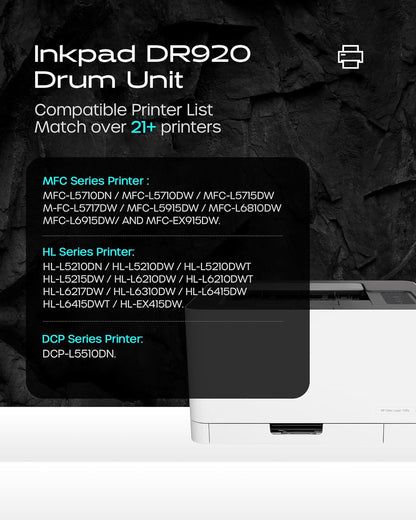DR920 HL-L6210DW Drum Unit Replacement for Brother DR-920 use with TN920 TN920XL TN920XXL Work for Brother HL-L6210DW MFC-L5915DW HL-L5210DWT HL-L5210DN HL-L5210DW HL-L6310DW Printer