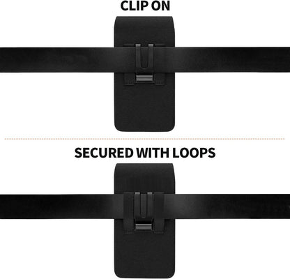 BECPLT Nylon for Galaxy S25 Ultra 5G S24/S23/S22/S21/S20 Ultra Belt Holster Black Cell Phone Holder Belt Clip Holster Case Phone Pouch