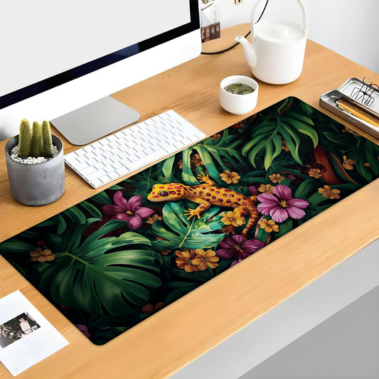 Lizard Gaming Mouse Pad Extended Desk Computer Keyboard Laptop Mouse Pads for Gaming Home Office Work, Large Long Desk Mat Mousepad with Non-Slip Rubber Base 31.5×11.8inch(20)