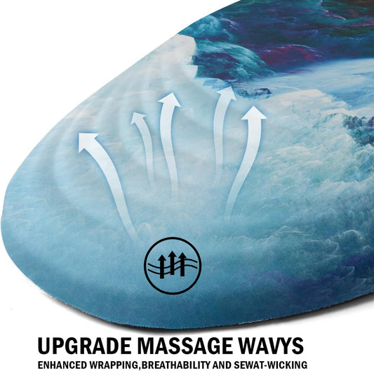 Ergonomic Mouse Pad with Wrist Rest Support,Mousepad Relief Carpal Tunnel Pain, Entire Memory Foam Mouse Pad with Non-Slip PU Base, Wireless Mouse Pad,Falls Dazzling Galaxy