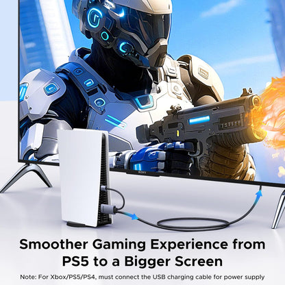 UGREEN 4K@60Hz Bidirectional HDMI to Displayport Cable Male to Male Adapter DP 1.2, HDCP 2.2, HDMI 1.4 4K@30Hz with USB Powered Compatible with Laptops, PC, Switch 2/PS5/Xbox/AMD/NVIDIA/Monitor, 6.6FT