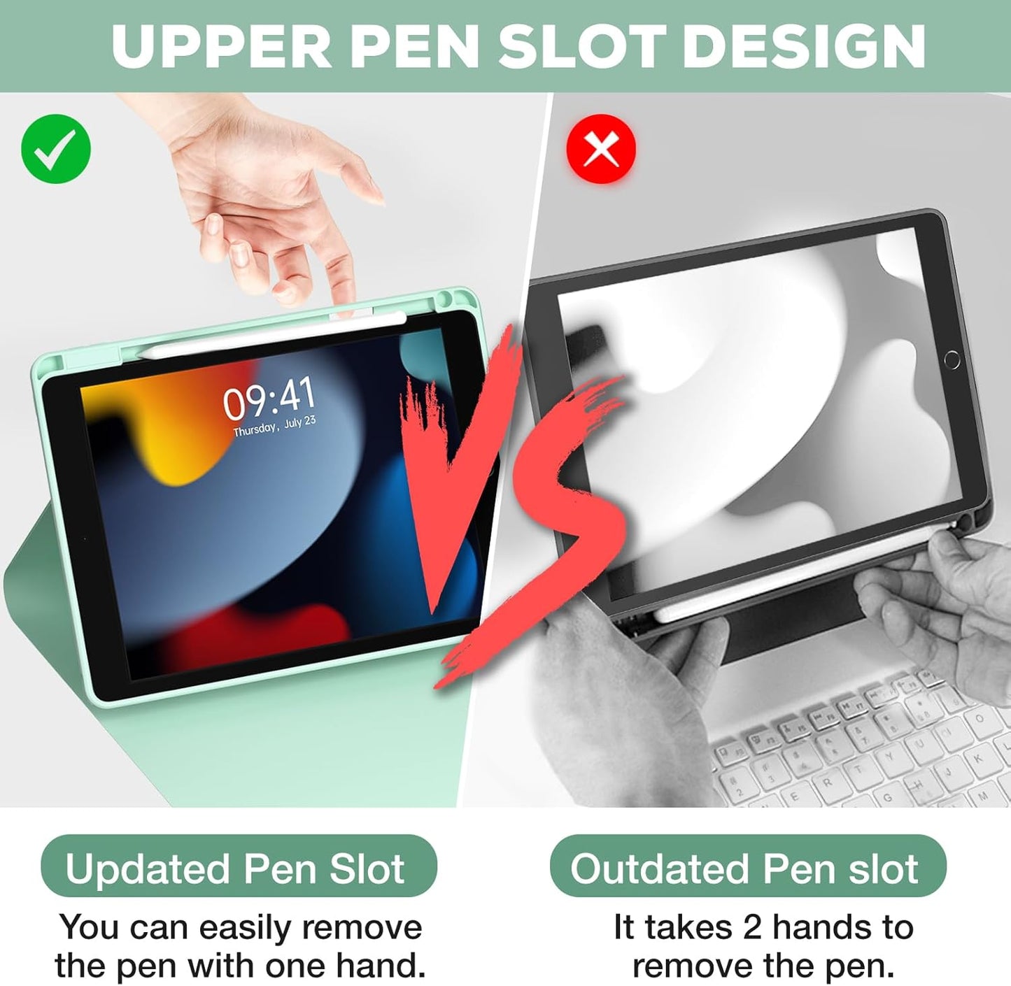 BLUTLOTUS Keyboard Case for iPad 7th/8th/9th Generation 10.2'' 2019/2020/2021, 360° Rotatable Magnetic Keyboard Case with Pencil Holder Groove, 7 Color Backlit Wireless Detachable Keyboard (Sky Blue)