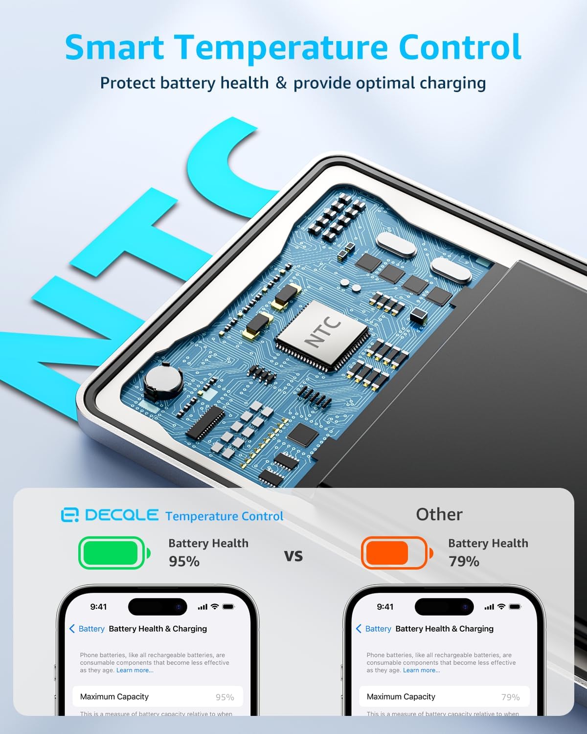 “Air” Power Bank for MagSafe 5000mAh, Ultra Slim Magnetic Wireless Portable Battery Charger Case with USB-C Cable, Compatible with iPhone 17/16/15/14/13/12 Series Only (Sliver)