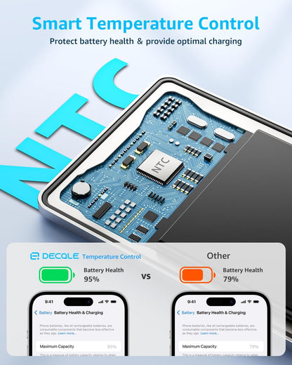 “Air” Power Bank for MagSafe 5000mAh, Ultra Slim Magnetic Wireless Portable Battery Charger Case with USB-C Cable, Compatible with iPhone 17/16/15/14/13/12 Series Only (Sliver)