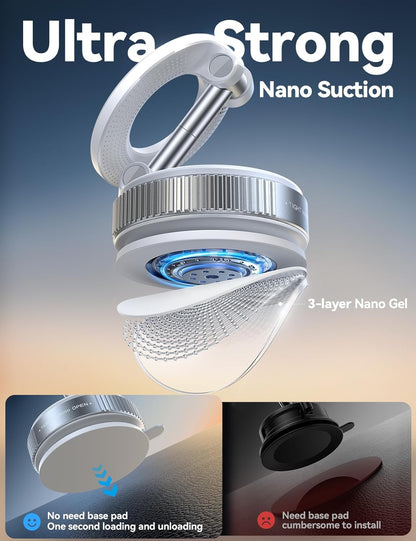 JOYROOM Vacuum Magnetic Car Phone Holder, Strongest Suction Cup 360° Adjustable Magsafe Car Phone Mount, Foldable Cell Phone Holders for Your Car for iPhone 16 Pro Max 15 14 13 12 Plus/Android