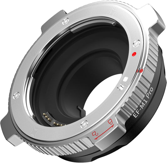VILTROX EF-M1 Pro Auto Focus Lens Adapter Lens Mount Converter with Security Lock Compatible with Canon EOS EF/EF-S Lens to M4/3 MFT GH4 GH5 GF6 GX7 E-M5 E-M10II E-PL5 Cameras