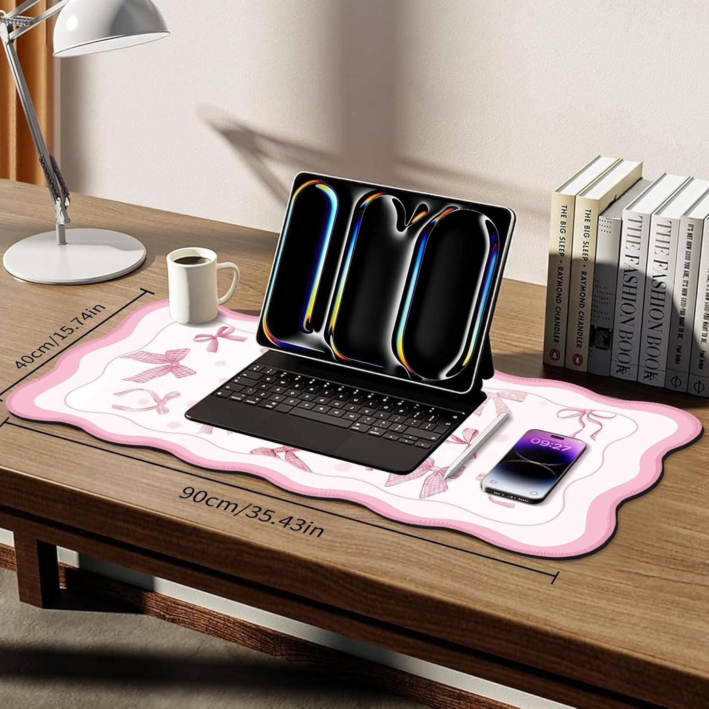 Galdas Gaming Mouse Pad XXL XL Large Long Extended Big Mousepad Non-Slip Rubber Keyboard Mouse Pad with Stitched Edges for Laptop Home Office (35.48x15.75x0.08 Inch)