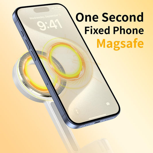 SEAJIC Magnetic Selfie Stick Tripod with Remote,54" Phone Tripod Compatible with MagSafe,Fit for iPhone 12/13/14/15 Series,Magsafe Case and Other Phones with Metal Ring