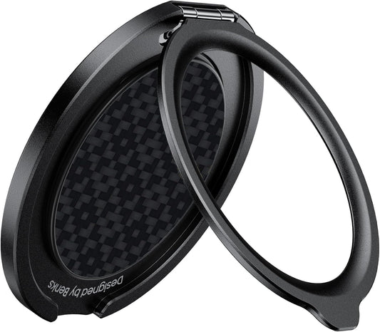 BENKS ArmorPop Magnetic Phone Grip & Stand for MagSafe, 360° Rotation Adjustable Phone Ring Holder for iPhone 17/16/15/14/13/12 Series, Durable Kevlar Design