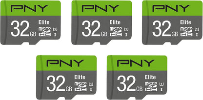 PNY 128GB & 32GB Elite Class 10 U1 microSDXC & microSDHC Card 2-Pack & 5-Pack Bundle