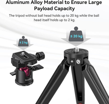 SmallRig Mini Tripod for Camera, Updated Desktop Tabletop Tripod with Arca-Type Compatible QR Plate, 360° Ball Head and 1/4 Screws Portable for Compact Cameras DSLRs, Phone, Gopro - BUT2664