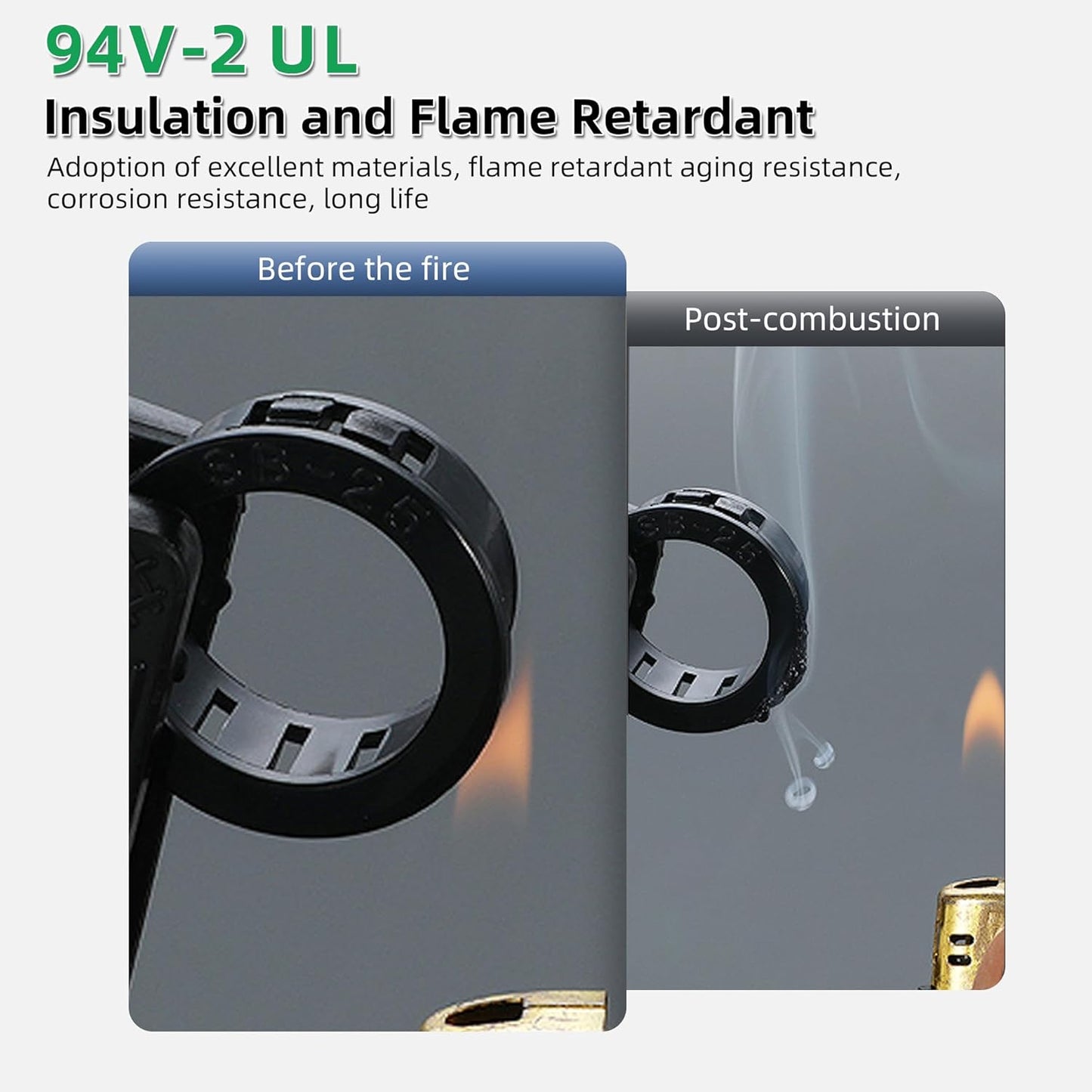 1-3/8"(35mm) Black Snap-in Knockout Insulating Bushing Grommets, Plastic Cable Hole Grommet for Wiring, Round Nylon Snap in Locking Electrical Wire Cord Hose, Tubing Bushings Grommets, 20pcs