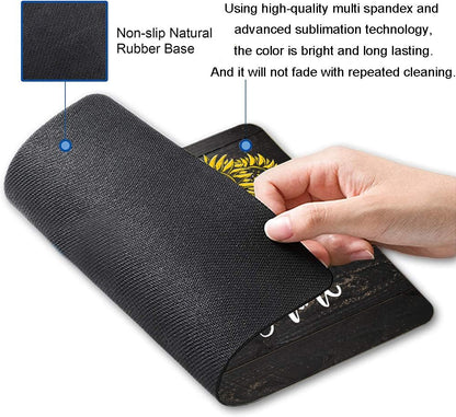 Sunflower 'You Are My Sunshine' Black Wood Gaming Mouse Mat - Square Waterproof Non-Slip Rubber Base Office Laptop Mouse Pad