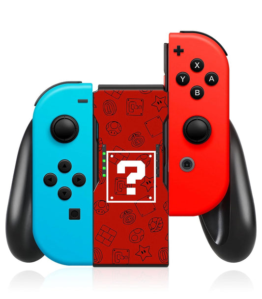 Lotadilo Joy-Con Grip for Nintendo Switch/Switch Oled - JoyCon Comfort Hand Grips Controller for Men Teen Boys Cool Cartoon Anime Design, Red Maliao