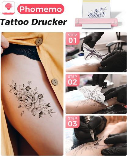 Phomemo Portable Printers Wireless for Travel, M08F Thermal Bluetooth Printer Support for 8.5"x11" US Letter, Small Inkless Printer Compatible with iOS, Android, Laptop for Car, Office, Home