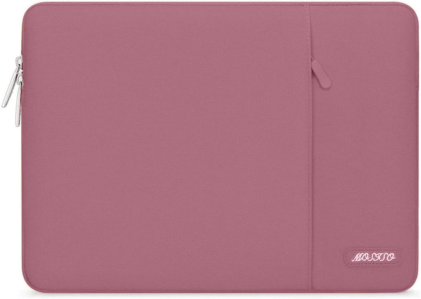 MOSISO Laptop Case 13.3 inch, 13-13.3 inch Laptop Sleeve Compatible with MacBook Air/Pro 13 / Pro 14, HP Dell ASUS Lenovo Notebook, Polyester Vertical Computer Sleeve Bag with Pocket, Dusty Rose