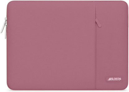 MOSISO Laptop Case 13 inch, 13 inch Laptop Sleeve Compatible with MacBook Air M4 M3 M2 M1 2025-2018 / Pro M2 M1 2025-2016, Polyester Vertical Computer Sleeve Bag with Pocket, Dusty Rose