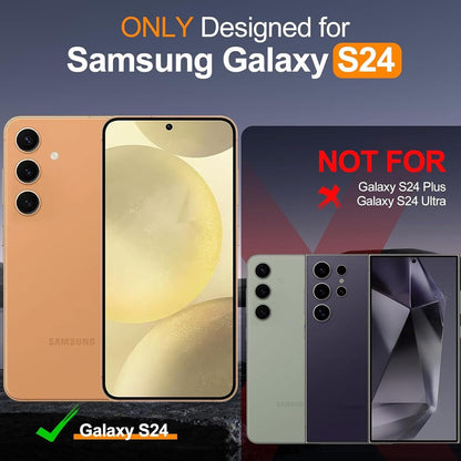 Battery Case for Galaxy S24, [10000mAh] Slim Portable Protective Fast Charging Case Backup Power Bank Battery Case Compatible with Galaxy S24-6.2 inch-Black