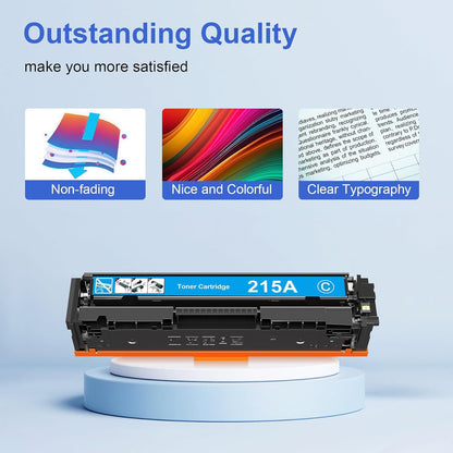 Toner Kingdom Compatible for HP 215A Toner Cartridge with HP Color Laserjet Pro MFP M182nw M183fw M155a M182n M155nw Printers (Black Cyan Yellow Magenta 4 Pack)