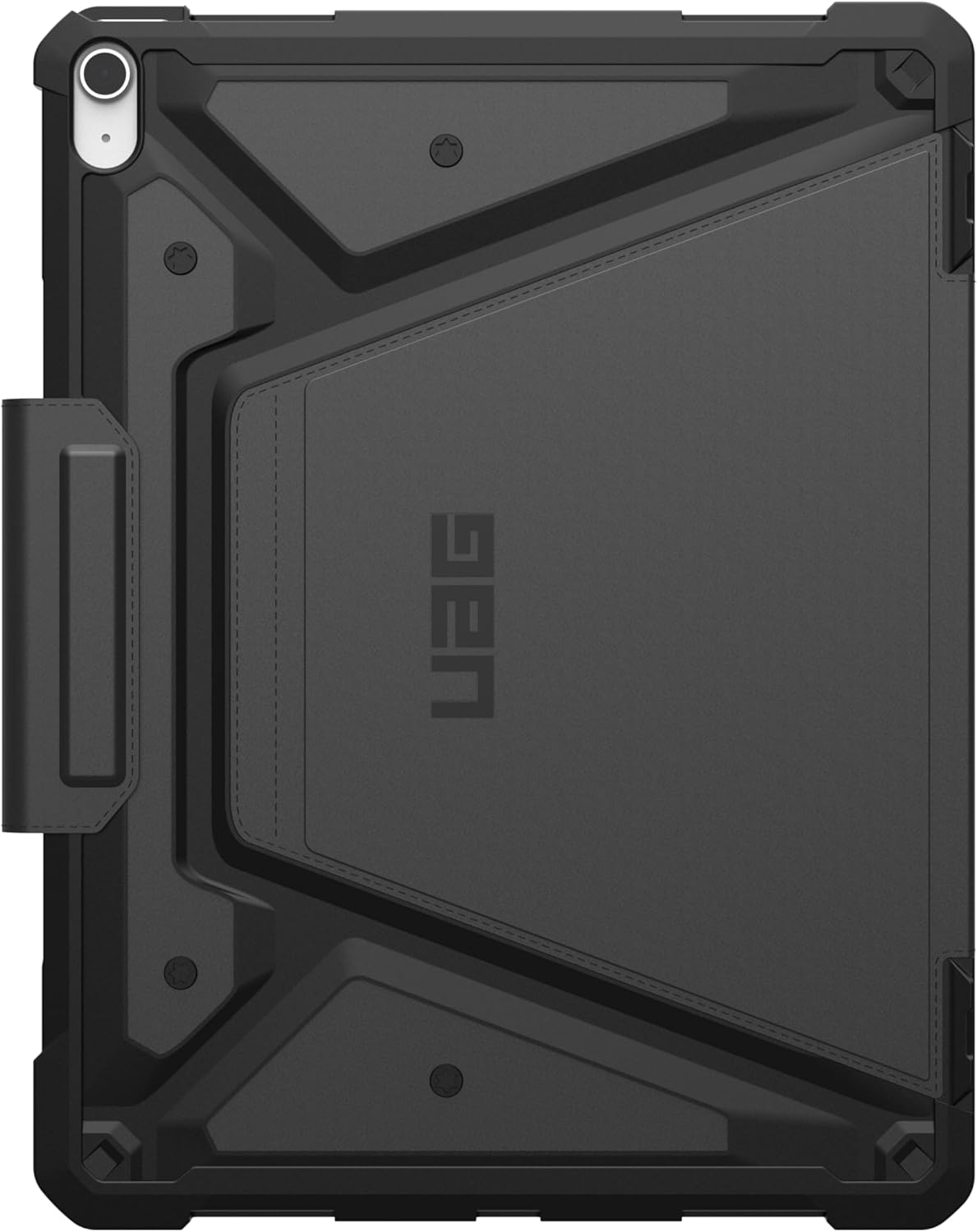 URBAN ARMOR GEAR UAG Designed for iPad Air 13" Case (1st/2nd Gen 2024-2025) M3 A3268 A3269 - Rugged Multi-Angle Viewing Folio Protective Cover w/Pencil Holder & Adjustable Stand, Metropolis SE Black